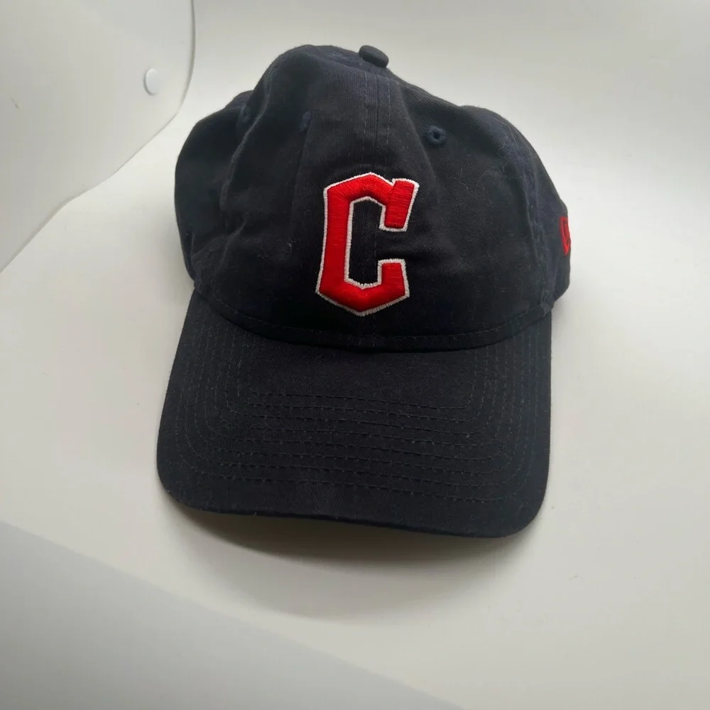 New Era Black Cap with Red Logo